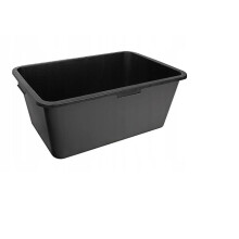 Rektangulær 60-liters beholder til byggematerialer.