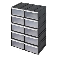 Cassettiere da officina, set da 10 | Nere