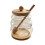 Clear High Borosilicate Glass Storage Jar-Flat light 450ml 1
