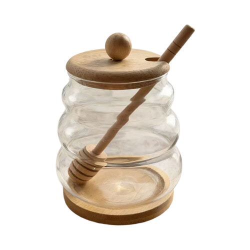 Clear High Borosilicate Glass Storage Jar-Flat light 450ml