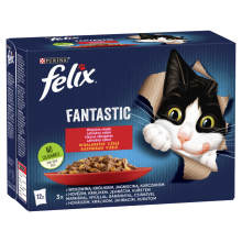 Felix Fantastisk Kattefoder med Landsmag i Gelé 1,02 kg (12 x 85 g)