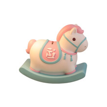 Vinyls Rocking Horse Money Banks Unbreakable Coin Saving-Pink S