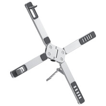 Portable Foldable Aluminum Alloys Laptop Stand With 5-Silver