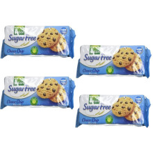 Gullon Sugar Free Chocolate chip biscuits cookies 125g x 4, Sugar free snack is great choice for diabetics Gift for family and friends