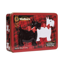 Walker's Shortbread Rocking Scottie Keepsake Tin – Traditional Pure Butter Scottish Recipe, Biscuits Gift pack, 220g