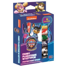 Plakatmaling i stifter 6 farver 10 g. Paw Patrol.