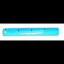 Lineal 20 cm. Blå.