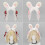 Bande de cheveux d'oreille de lapins d'anime à la mode,-Rouge 11