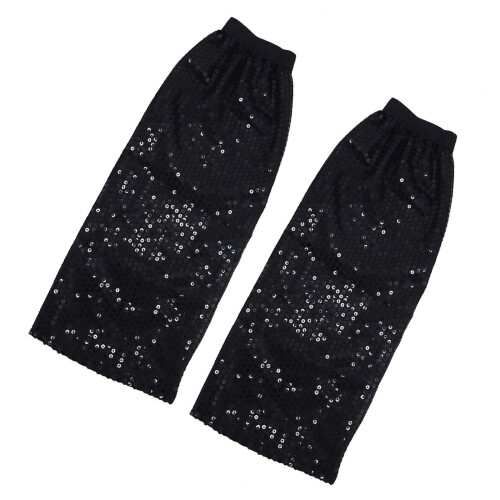 Black And White Retro Dance Parties Props Knee Wraps-Black