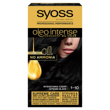Schwarzkopf Syoss Oleo 1-10 hårfarve intens sort 1 pakke.