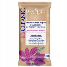 Lingettes hygiéniques intimes CLEANIC Pure, paquet de 20 lingettes
