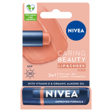 NIVEA Caring Beauty ajak- és arcpír 3in1 nude 4.8 g