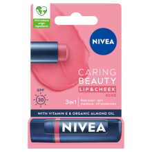 NIVEA Caring Beauty 3in1 ajakbalzsam Rózsa 4,8 g