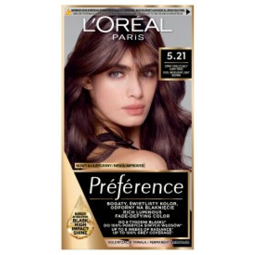 L'Oréal Preference Haarfarbe 5.21 Kühles, irisierendes Hellbraun