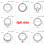 Geometric Shape Stainless Steel Nose Ring Seamless-7 Silver 4