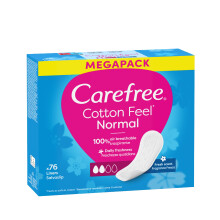 CAREFREE pamut érzetű, friss illatú tisztasági betét - normál 1 csomag, 76 db