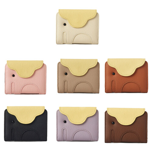 Grains Leather Card Cases Holder Buniess Card Organizer-Black 1