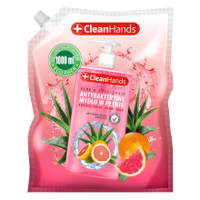 CLEANHANDS kézmosószappan antibakteriális folyékony szappan aloe verával és grapefruittal - 1000 ml utántöltő