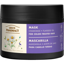 GREEN PHARMACY Kamilla és lenolaj maszk festett hajra 300 ml