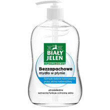 BIAŁY JELEŃ Folyékony szappan, illatmentes, hipoallergén, 500 ml