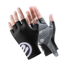 Zomerfietshandschoenen Nylon stof met zweetafvoerende-Zwarte M