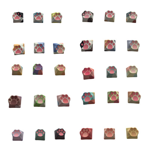 Leuke PBT Dye Sublimations Keycaps Cats-Een kattenpoot gemengd 1