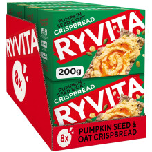 Ryvita Deli Pumpkin Seed and Oat Crispbread, 200 g, Pack of