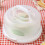 Cake Holder With Protective Cover Great For-White 6 inches 6