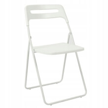 CHAISE PLIANTE EN PLASTIQUE BLANC POUR SALLE D'ATTENTE DE BUREAU AVEC POIGNÉE DE BUREAU