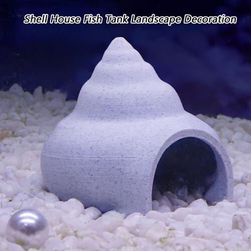 2Pieces Miniature Seashells House Landscape Decoration for 1