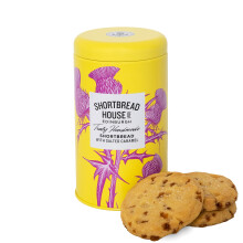 Shortbread House of Edinburgh 140g Tin of Truly Handmade Shortbread Biscuits with Salted Caramel