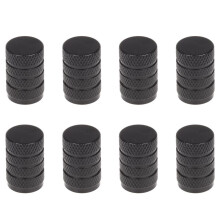8 Stueck Auto Traeger Reifen Gummireifen Ventilschaft Dekorative Staubkappe Abdeckung - Schwarz