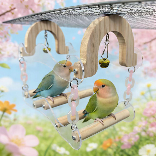 Easy To Clean Bird Resting Swing produced From Thick Acrylic For 1