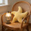 Stylish Star Pattern Accent Cushion Offering-300*300mm Pink 9