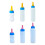 4PCS Pet Feeding Bottle With Long Spouts For-Red pacifier 250 11