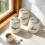 Elegant Round Tea Sugar Coffee Canister Storage Jar With 6