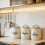 Elegant Round Tea Sugar Coffee Canister Storage Jar With 10