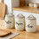 Elegant Round Tea Sugar Coffee Canister Storage Jar With 9