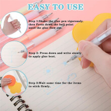 12 PCS Quick Drying Glue Pens for Crafting with Fine Tip and 12 Refills for Card Making, Scrapbooking, DIY Crafts
