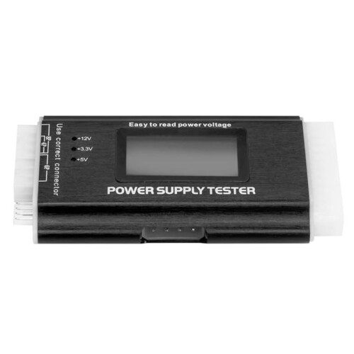 Diagnostic Tool for PC Power Supply Testing with LCD Screen for ATX, ITX, IDE, HDD, , and BTX