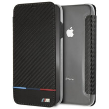 Ovitek za iPhone XS Max BMW Carbon Tricolor črn