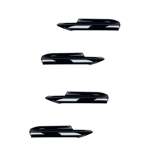 4x for  3 Series E90 E91 M-Tech 320I 330I 2005-2008 Front Bumper Lip Angle Diffuser Splitter Spoiler Protector Black