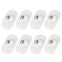 8Pcs Stainless Steel Swivel Caster Wheels with 360 Degree Rotation for Furniture, Storage Boxes, Cabinet, Trash