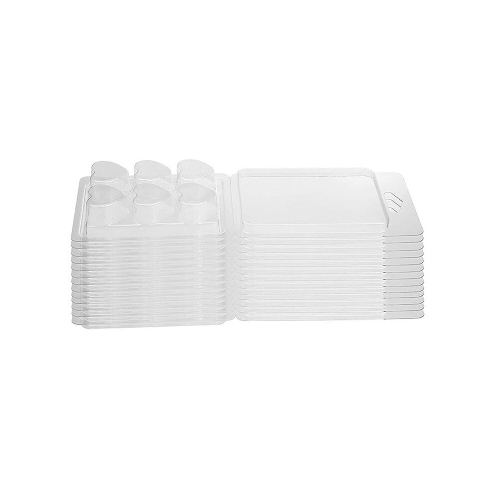 120 Pack Wax Melt Containers-6 Cavity Clear Empty Plastic Wax Melt Molds - Clamshells For Tarts Wax Melts. 6034127471775