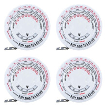 4X Cinta Métrica de Cintura Corporal Probador de IMC Redondo para Medidas Corporales Pérdida de Peso Mantener una Forma de Cuerpo Saludable 1,5 M de