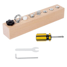 Montessori Wooden Toy for Kids - Screw Nut Disassembly, Enhances Fine Motor Skills