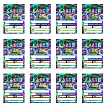 12Pcs Fluorescent Theme Birthday Card 5x7Inch Birthday Party-6