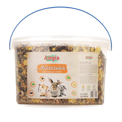 Alegia - foderblanding til gnavere og kaniner 3000 ml