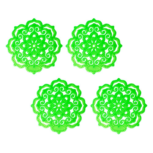 4PCS Flexible Soft Urinal Deodorizer Mats Enzymes Scented-Green