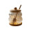 Clear Honeys Jar Shatterproof High-Vertical lines 330ml 1